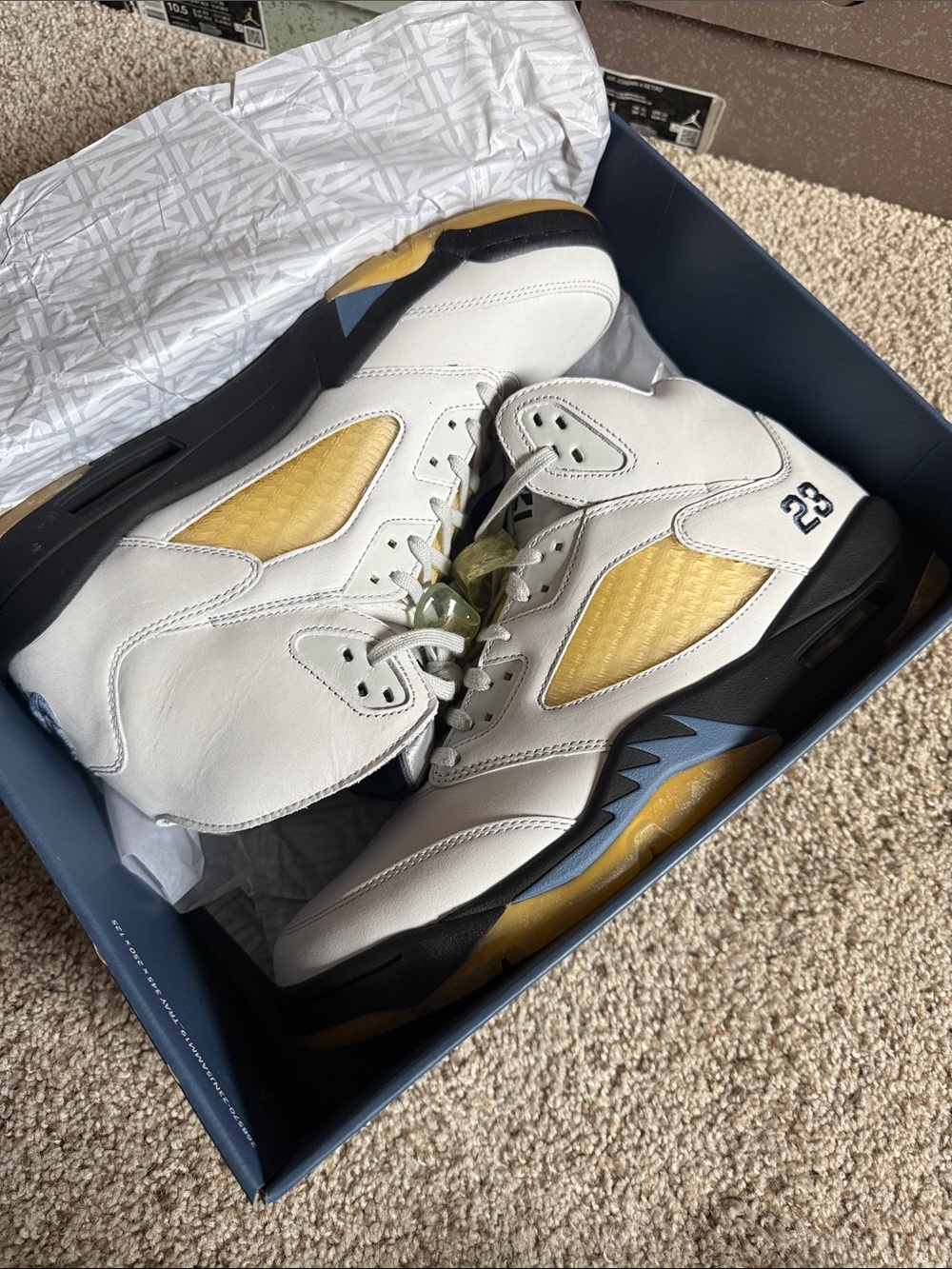 Size 12 Men’s - Jordan 5 Sneaker A Ma Maniere White